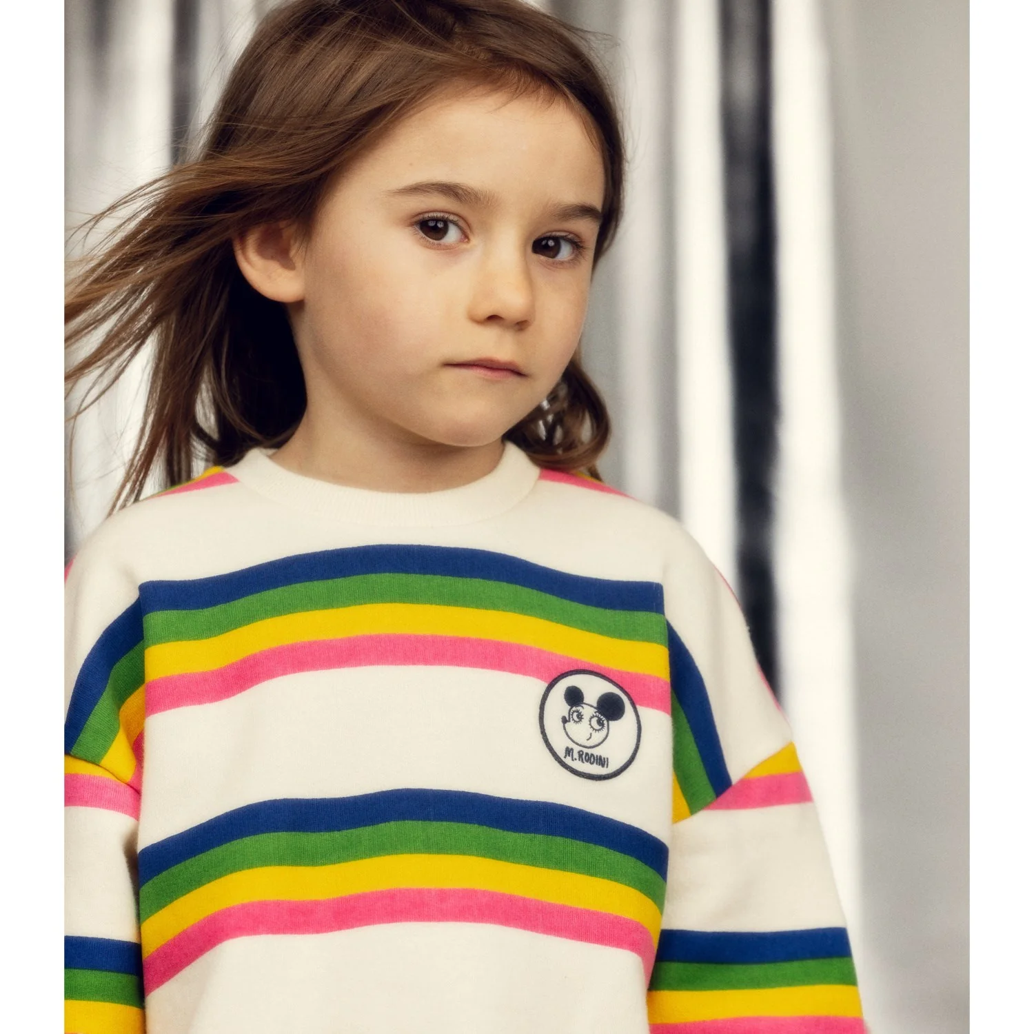 Mini Rodini Multi Ritzratz Stripe Sweatshirt - Image 2