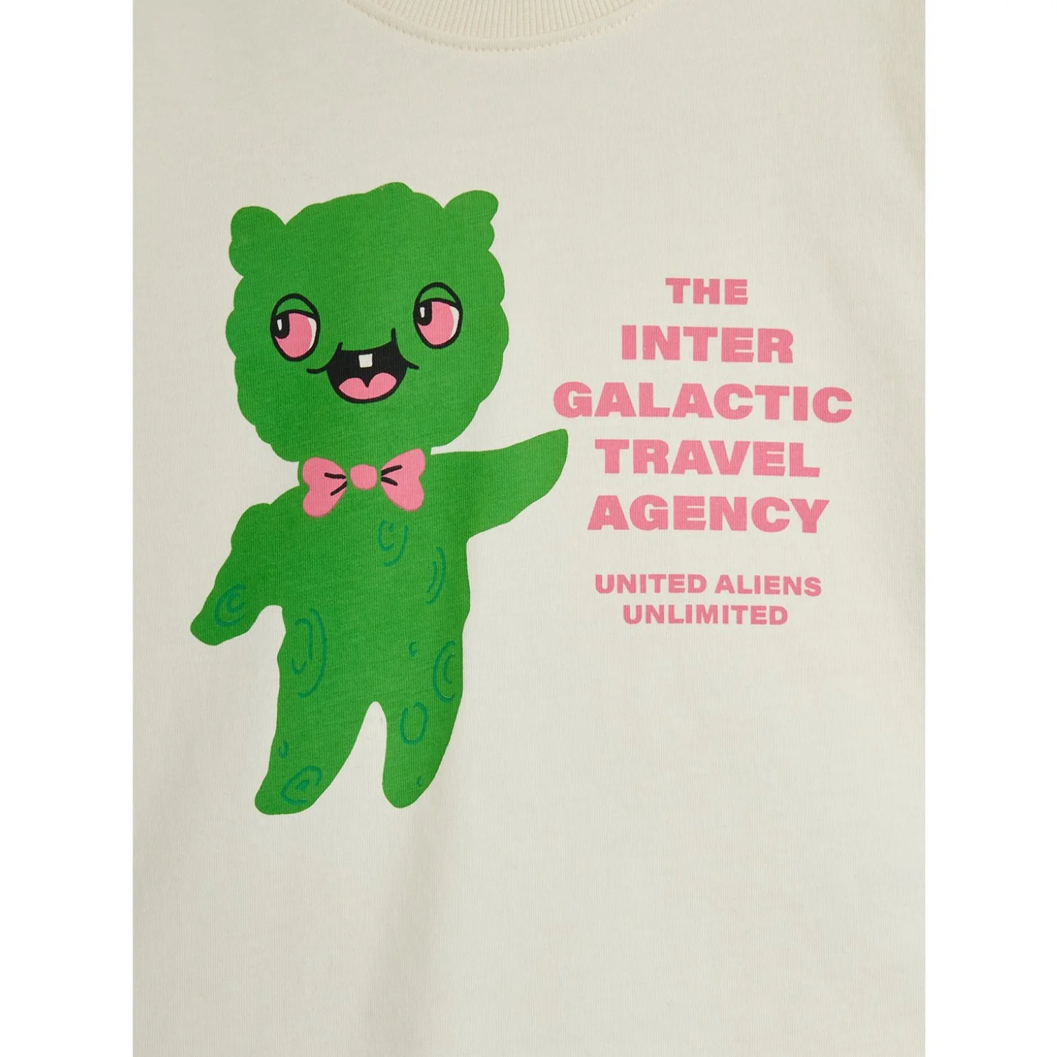 Mini Rodini Off-white Alien Travel Agency Sp Ss Tee - Image 3