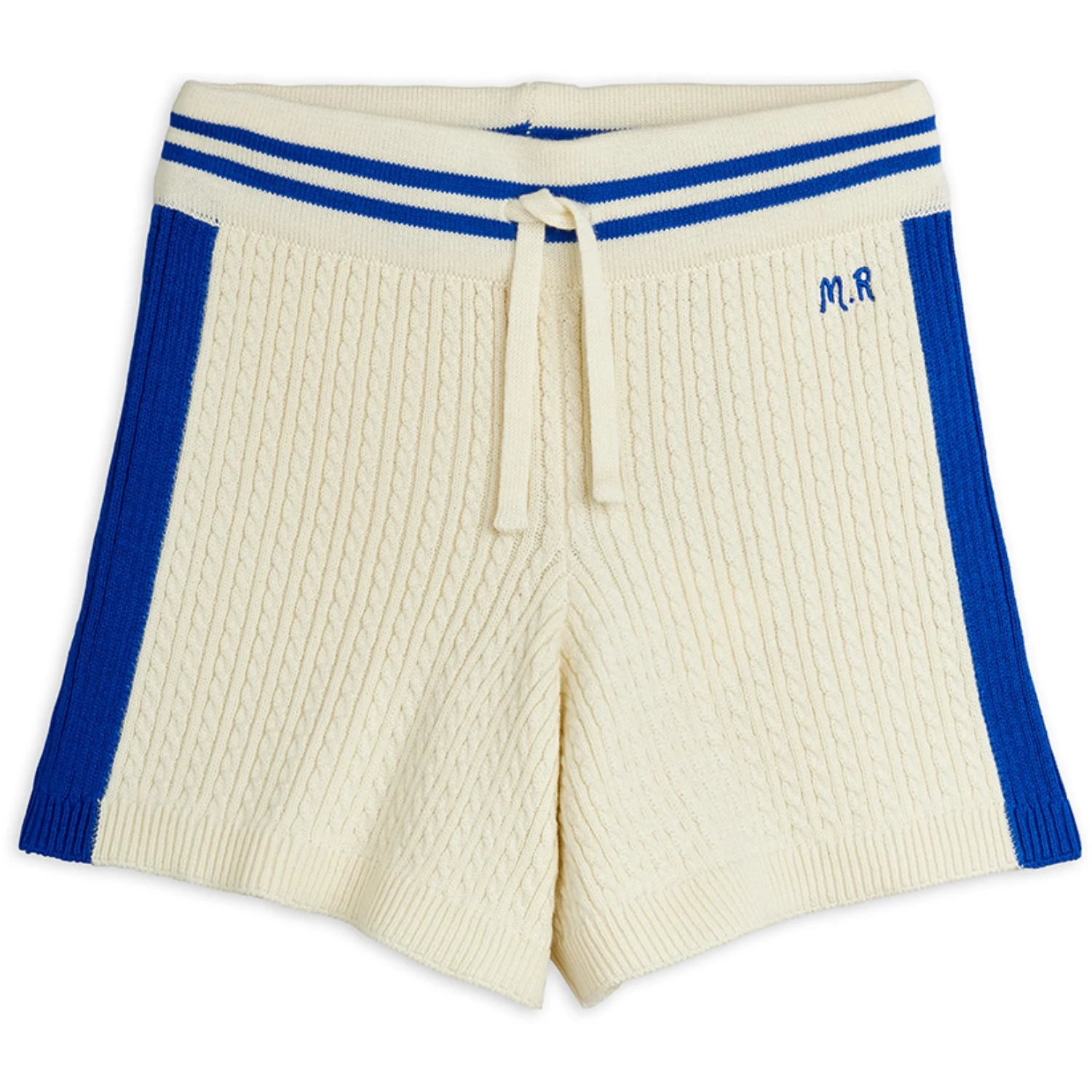 Mini Rodini Off-White Cable Knit Shorts