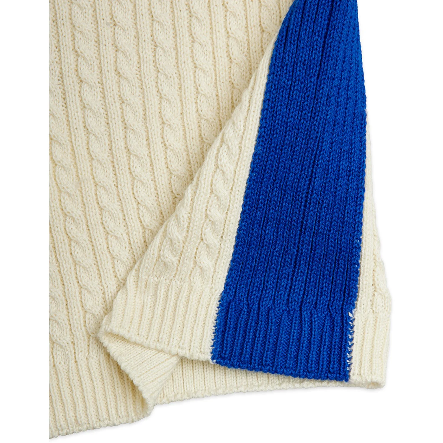 Mini Rodini Off-White Cable Knit Shorts - Image 7