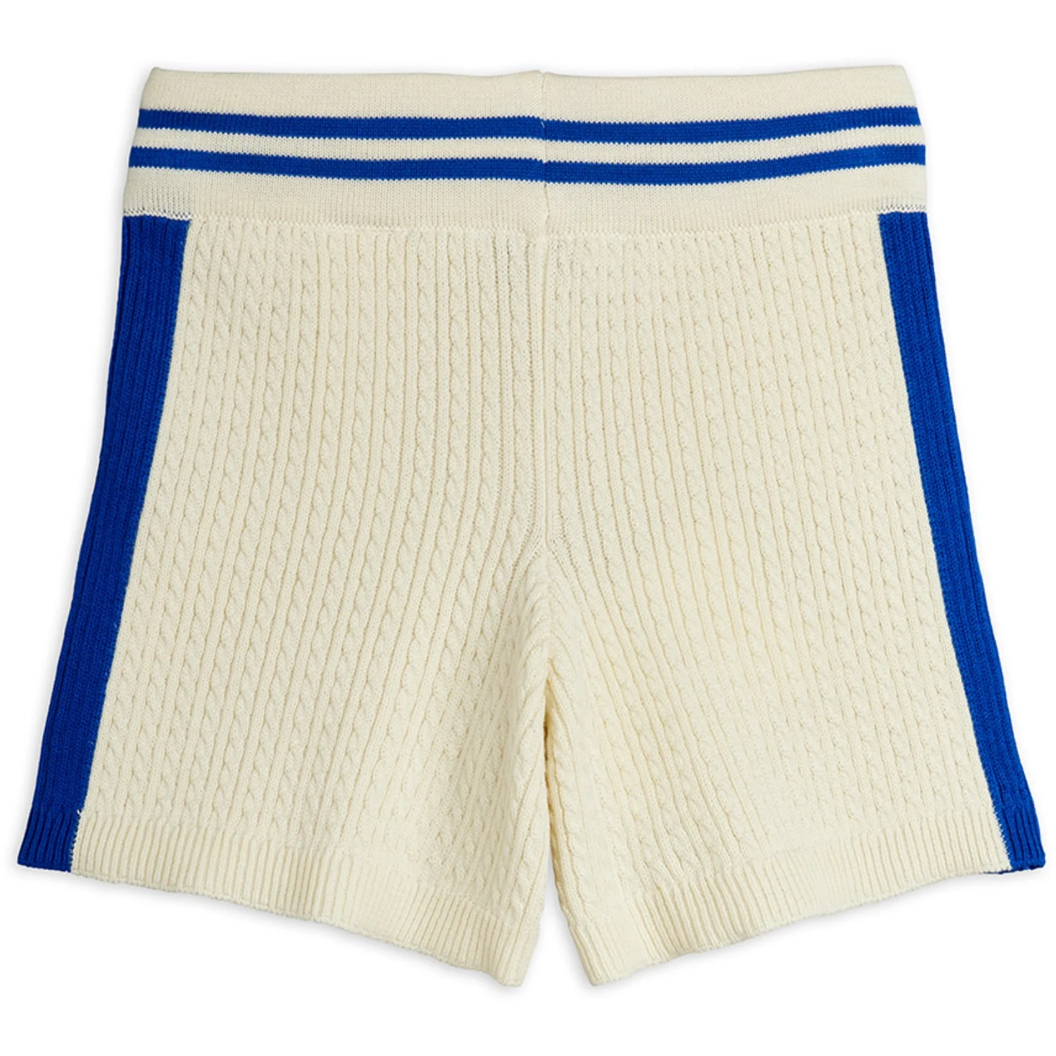 Mini Rodini Off-White Cable Knit Shorts - Image 8