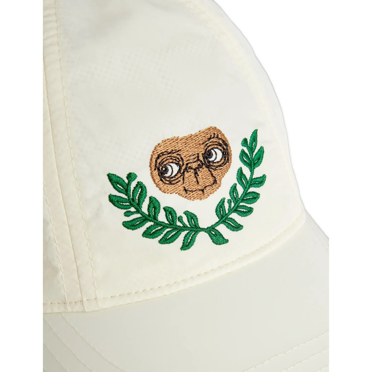 Mini Rodini Off-white E.T Emb Nylon Pocket Cap - Image 2