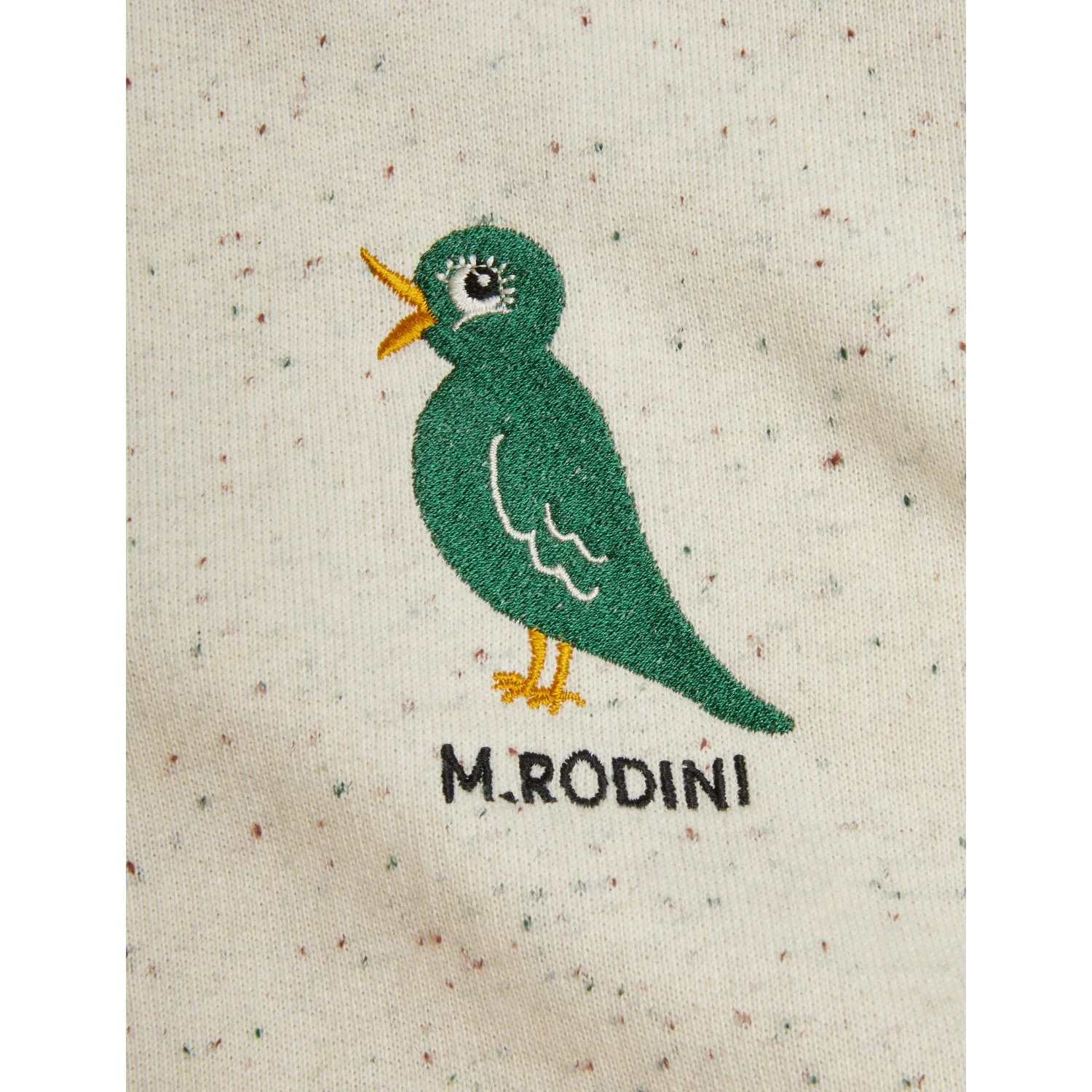 Mini Rodini Offwhite Bird Emb Neps Sweatpants - Image 3