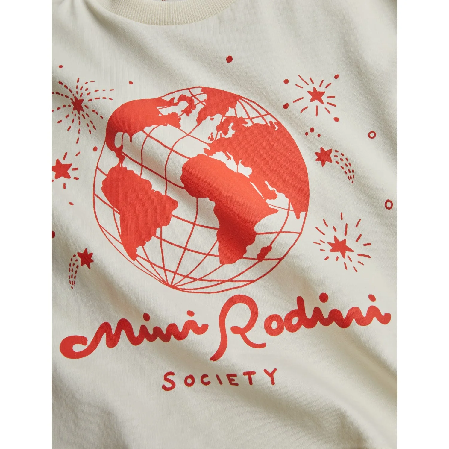 Mini Rodini Offwhite Mini Rodini Society Sp Ss Tee - Image 3