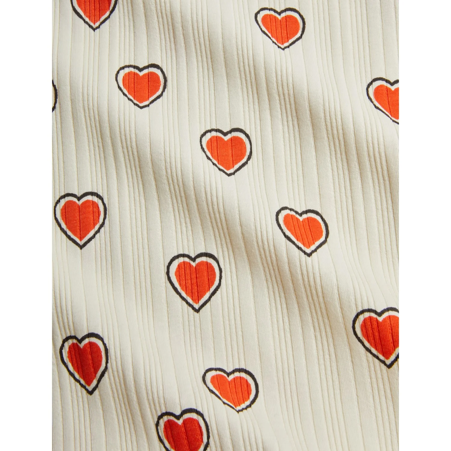 Mini Rodini Offwhite Outlined Hearts AOP Baby Set - Image 3