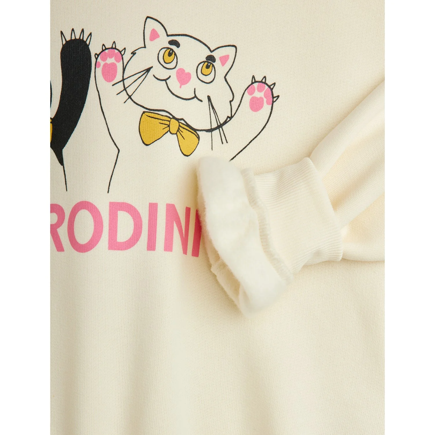 Mini Rodini Offwhite Panda & Cat Sp Sweatshirt - Image 3