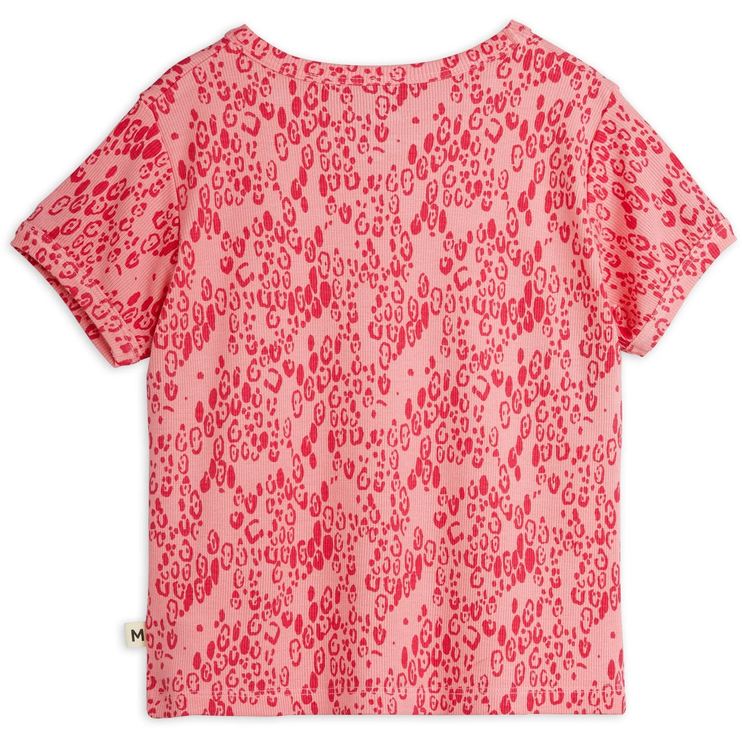 Mini Rodini Pink Mini Leopard AOP Ss Tee - Image 3