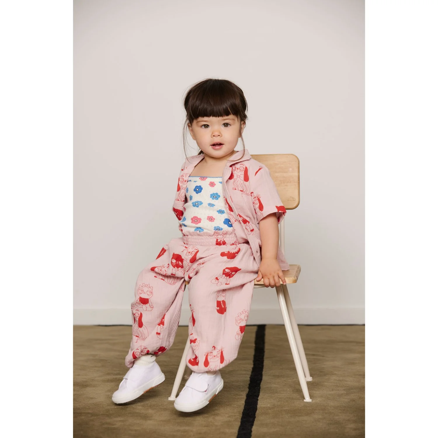 Mini Rodini Pink Minibabies Aop Baby Set - Image 2