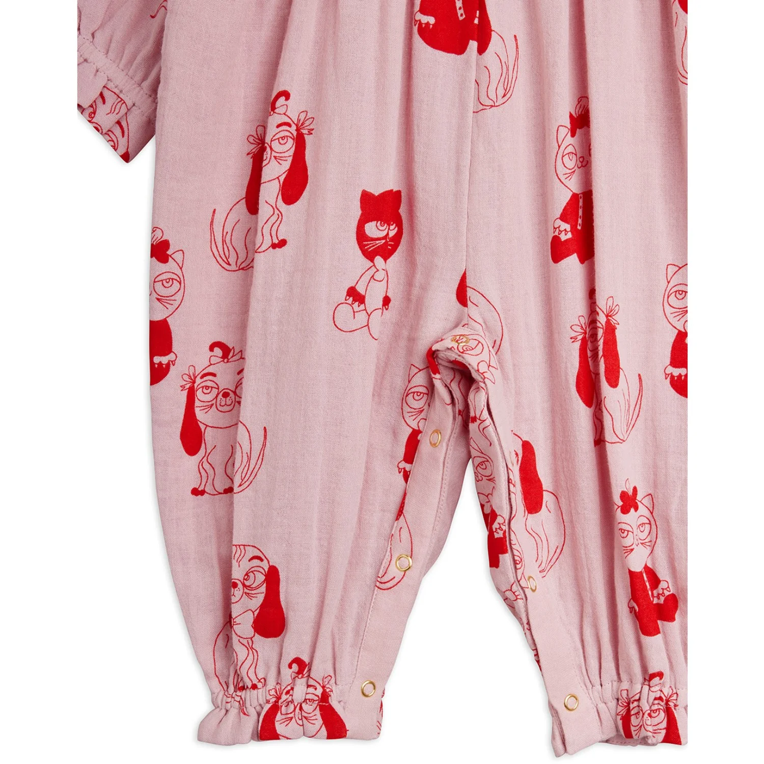 Mini Rodini Pink Minibabies Aop Woven Jumpsuit - Image 6