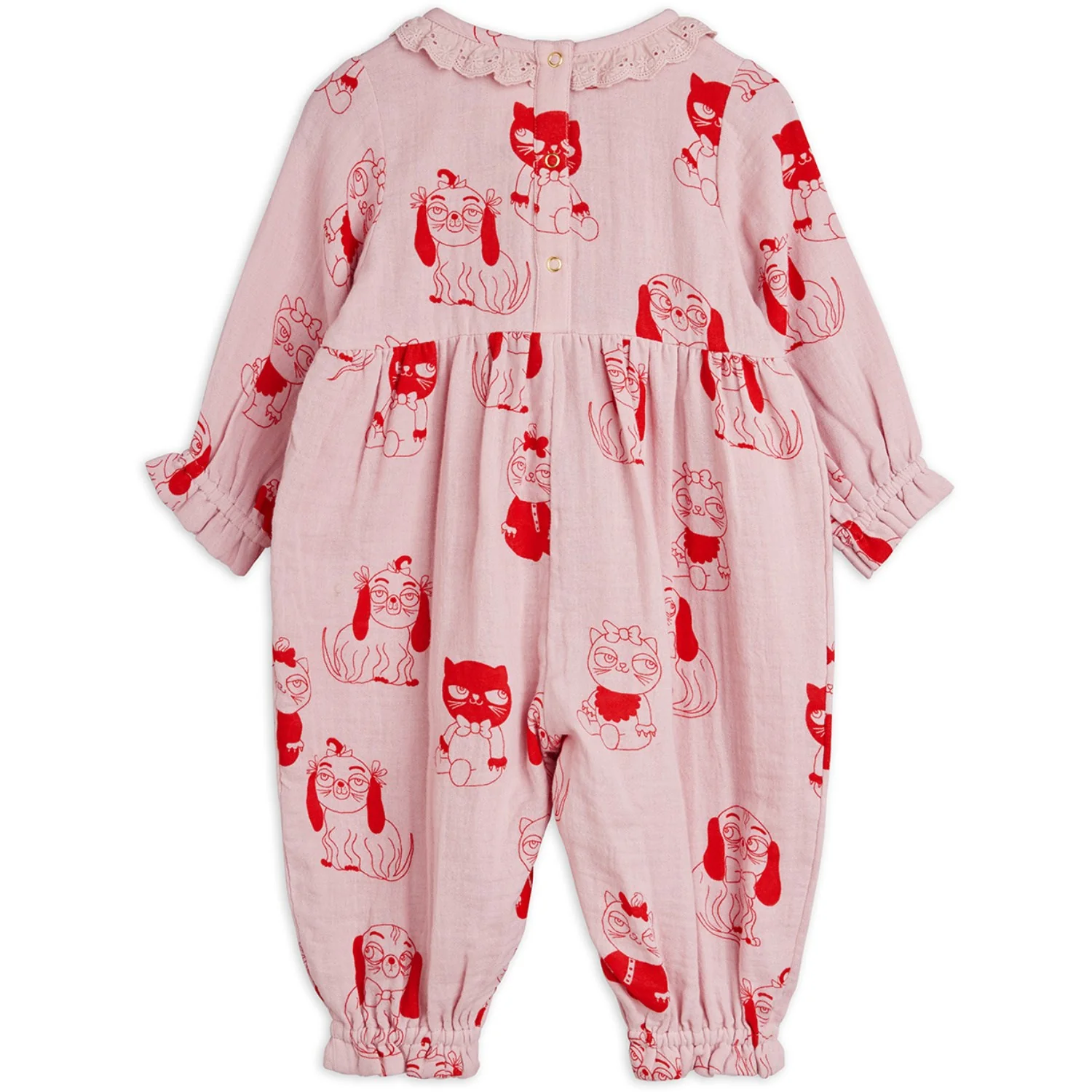 Mini Rodini Pink Minibabies Aop Woven Jumpsuit - Image 7