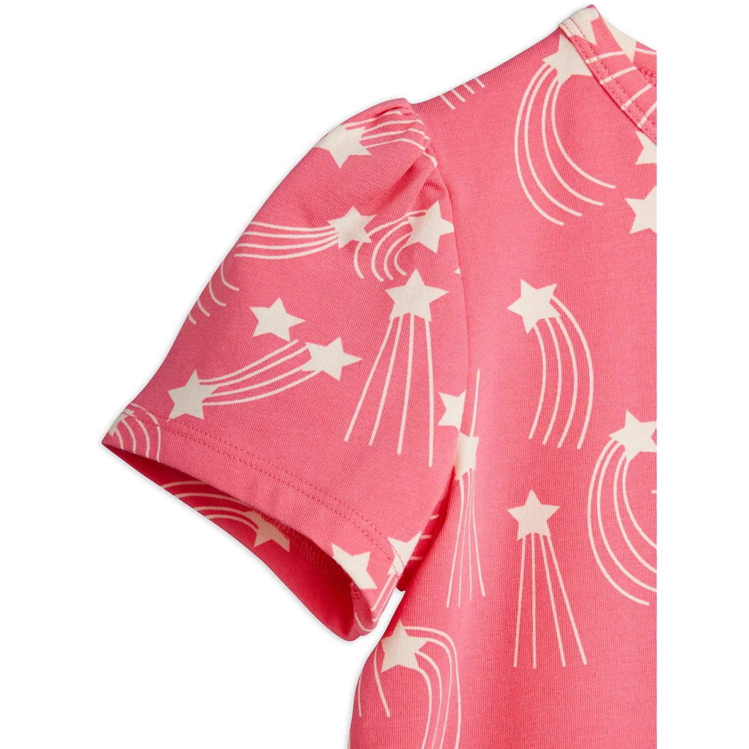 Mini Rodini Pink Starfall AOP Puff Sleeve Ss Top - Image 3