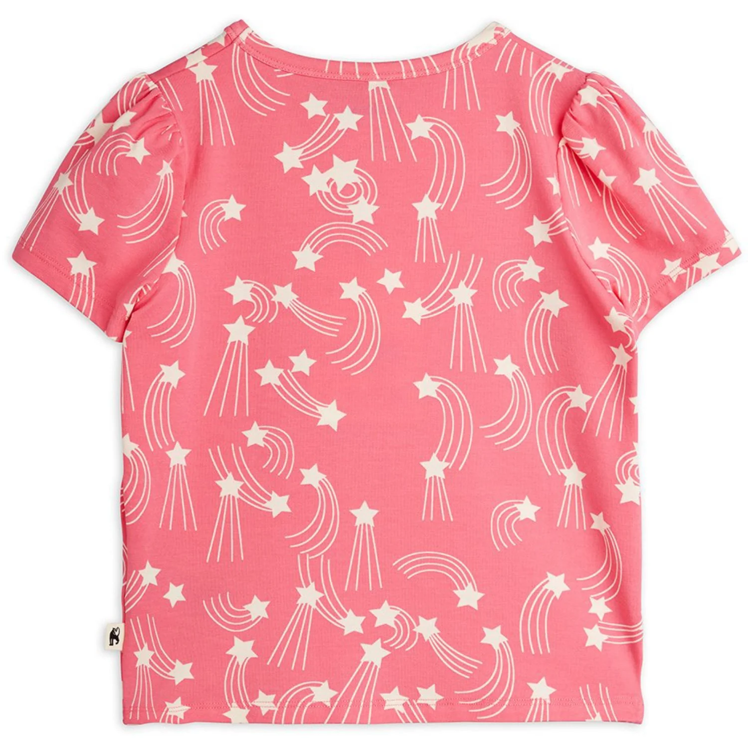 Mini Rodini Pink Starfall AOP Puff Sleeve Ss Top - Image 4