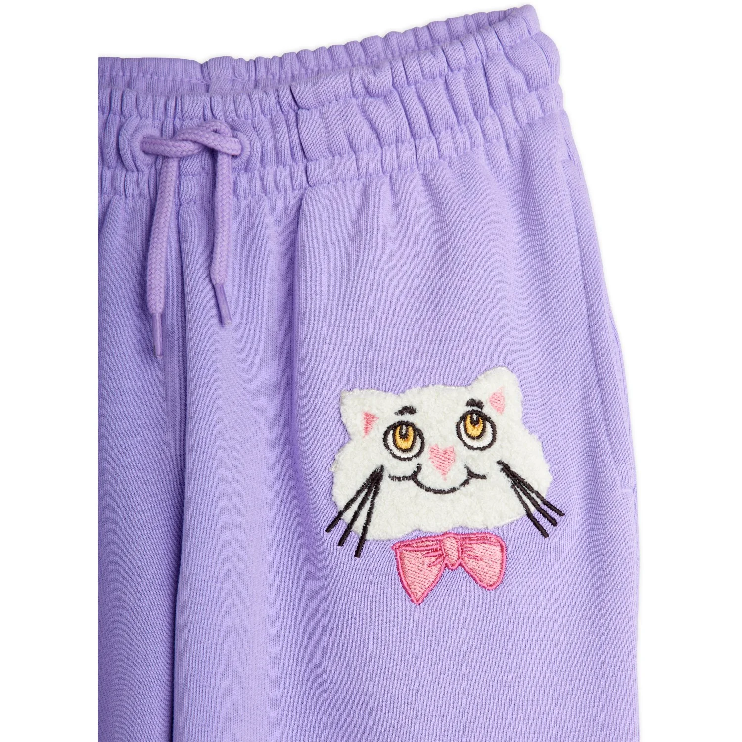 Mini Rodini Purple Cat With Bowtie Chenille Sweatpants - Image 7