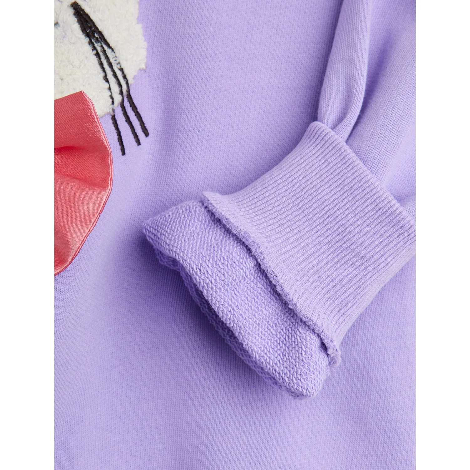 Mini Rodini Purple Cat With Bowtie Chenille Sweatshirt - Image 8