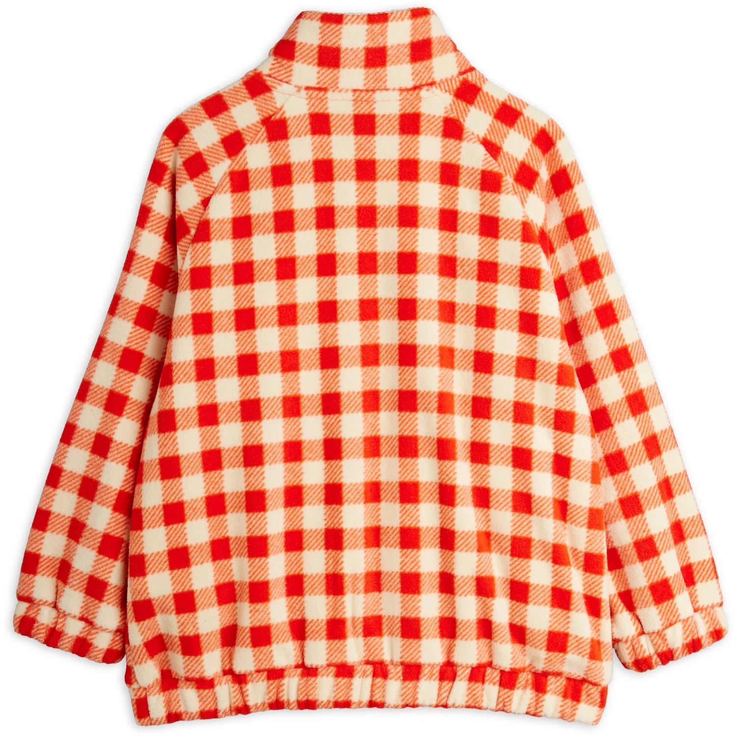 Mini Rodini Red Gingham AOP Fleece Jacket - Image 10