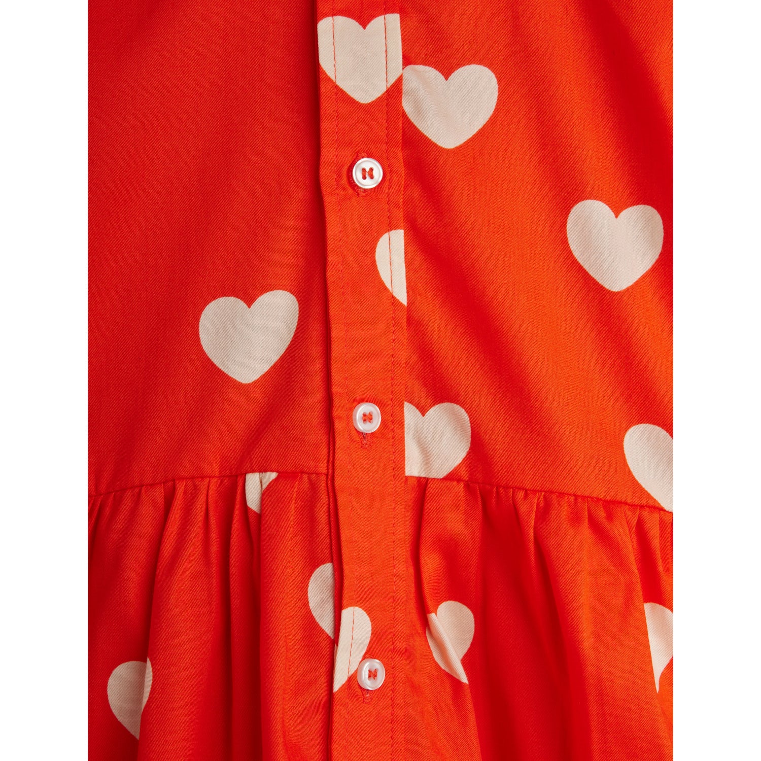 Mini Rodini Red Hearts AOP Woven Ls Dress - Image 6