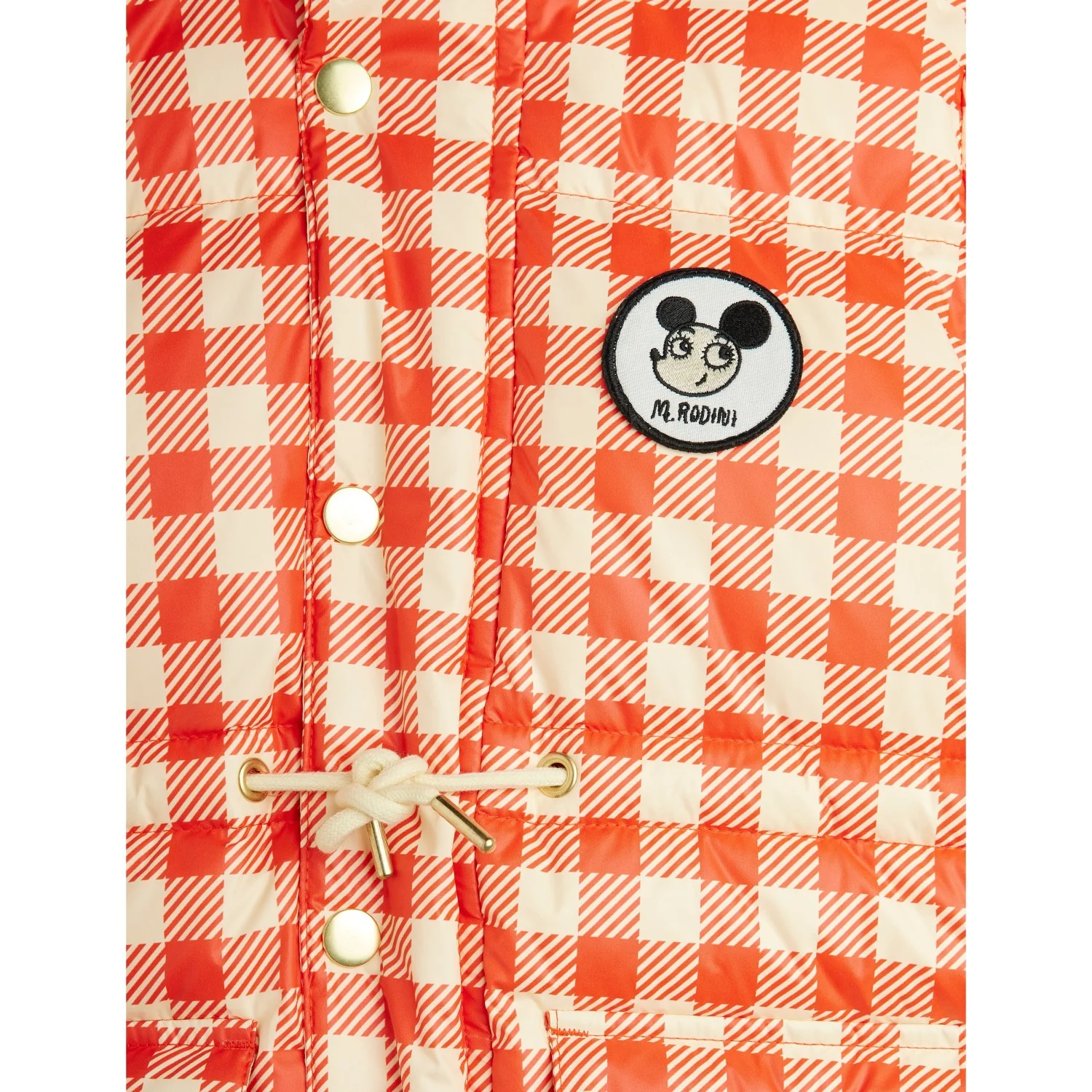 Mini Rodini Red Ritzratz Patch Gingham AOP Heavy Puffer - Image 7