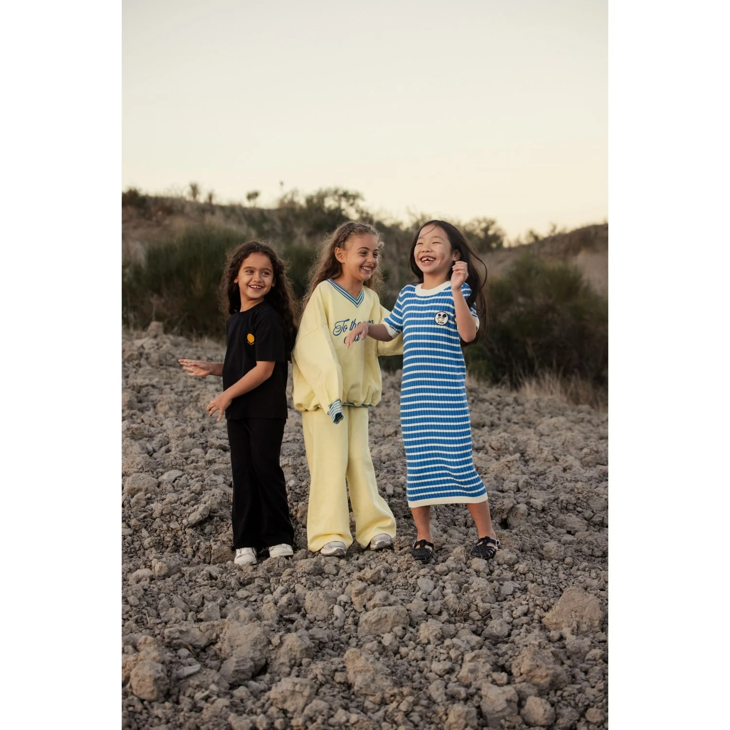 Mini Rodini Yellow To The Moon Emb Sweatshirt - Image 2