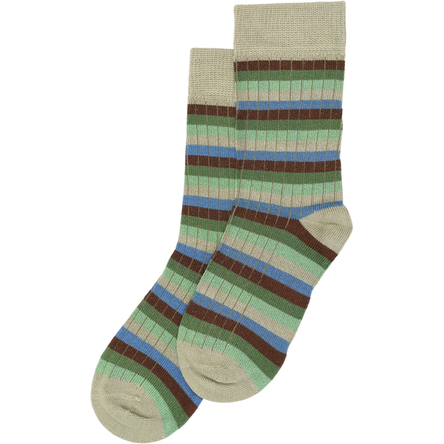 minipop® Green Bamboo Multi Stripe Socks - Image 3