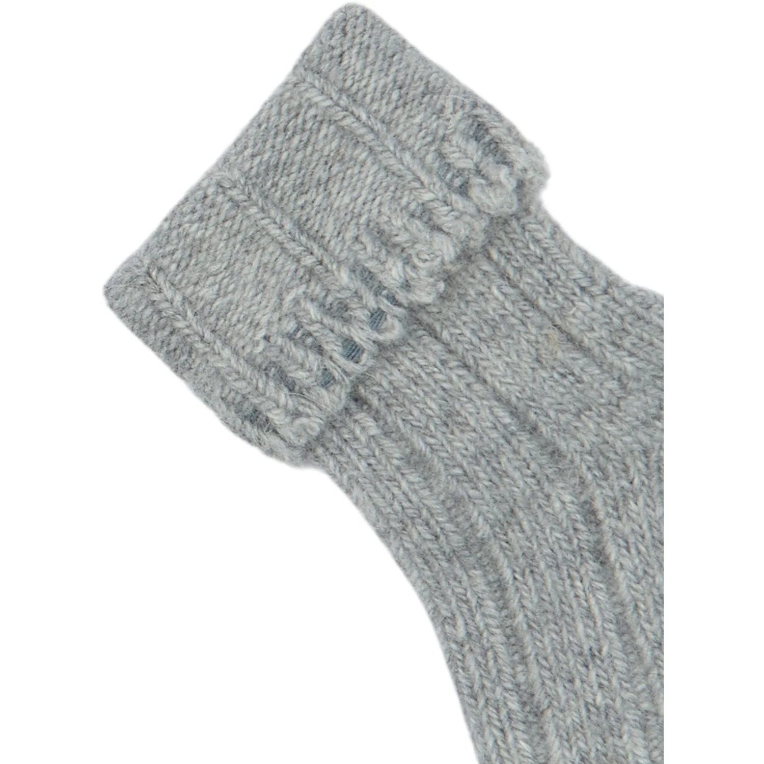 minipop® Light Grey Melange Minipop Wool Heavy Baby Sock - Image 2