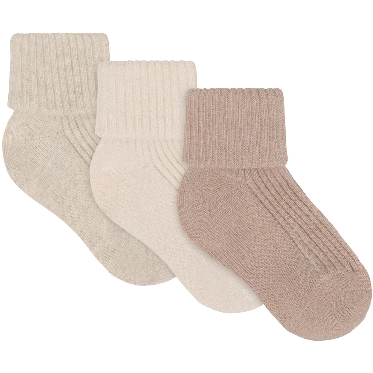 Minymo Birch Baby 2X2 Rib Sock 3-Pack