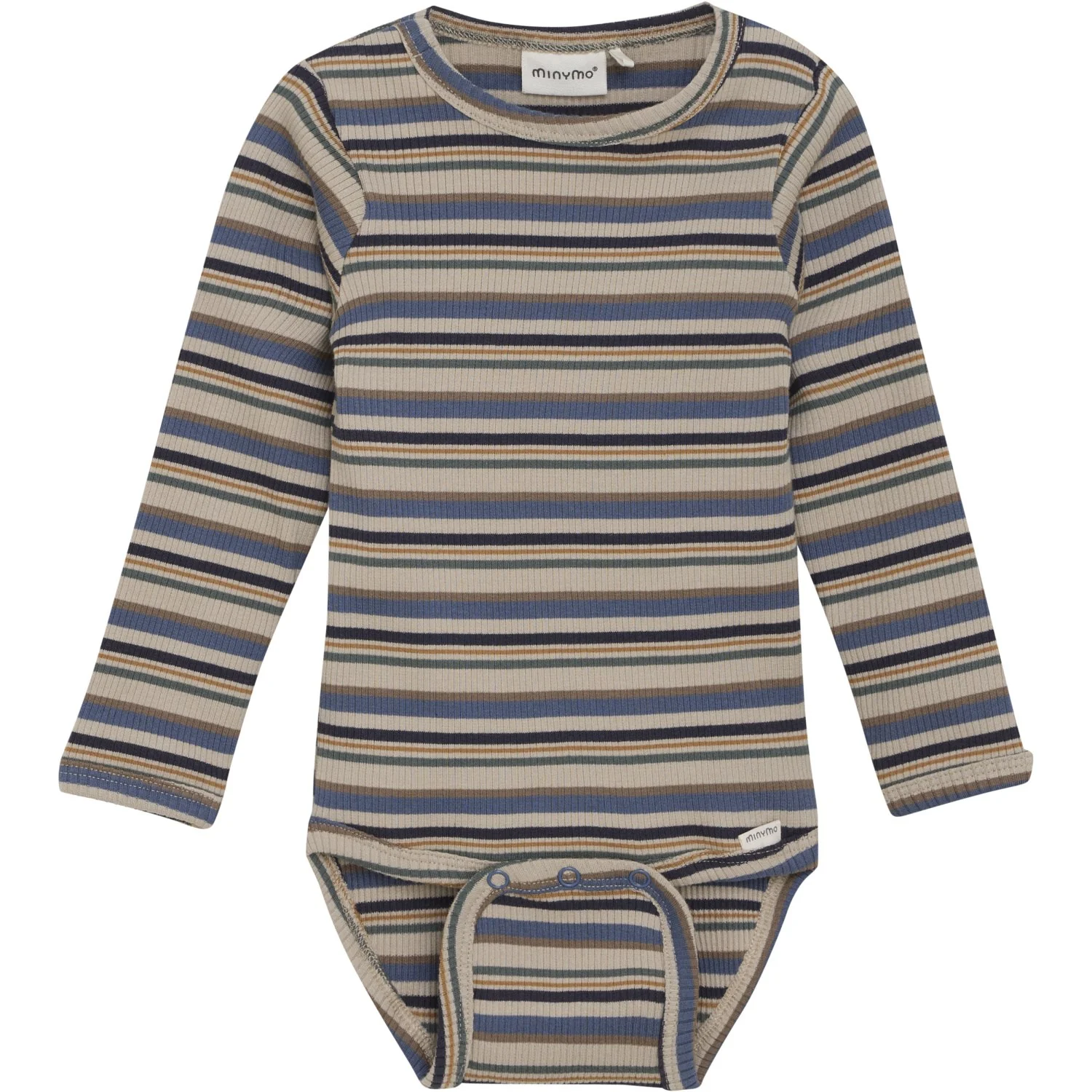 Minymo China Blue Body Ls Y/D Rib