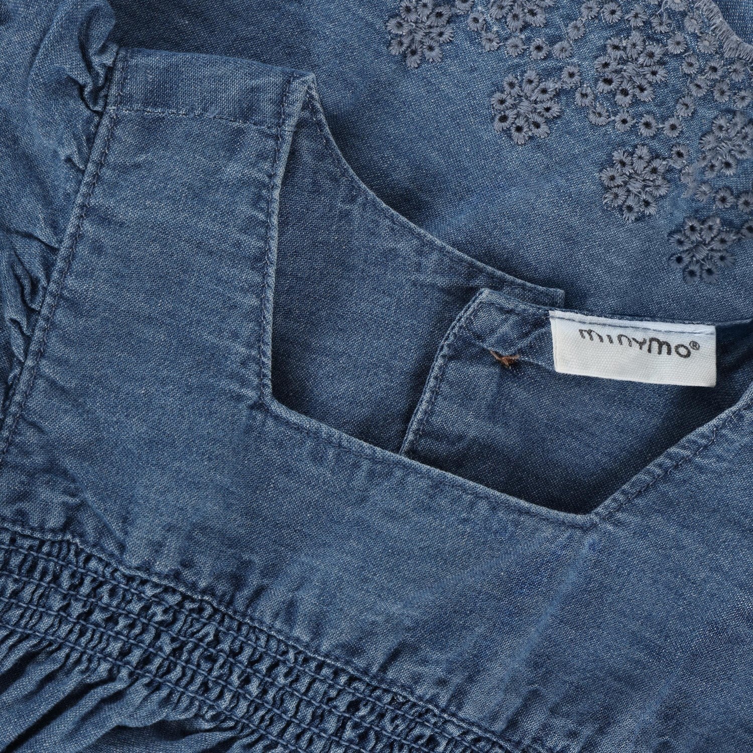 Minymo Faded Denim Dress Ss Chambray - Image 2