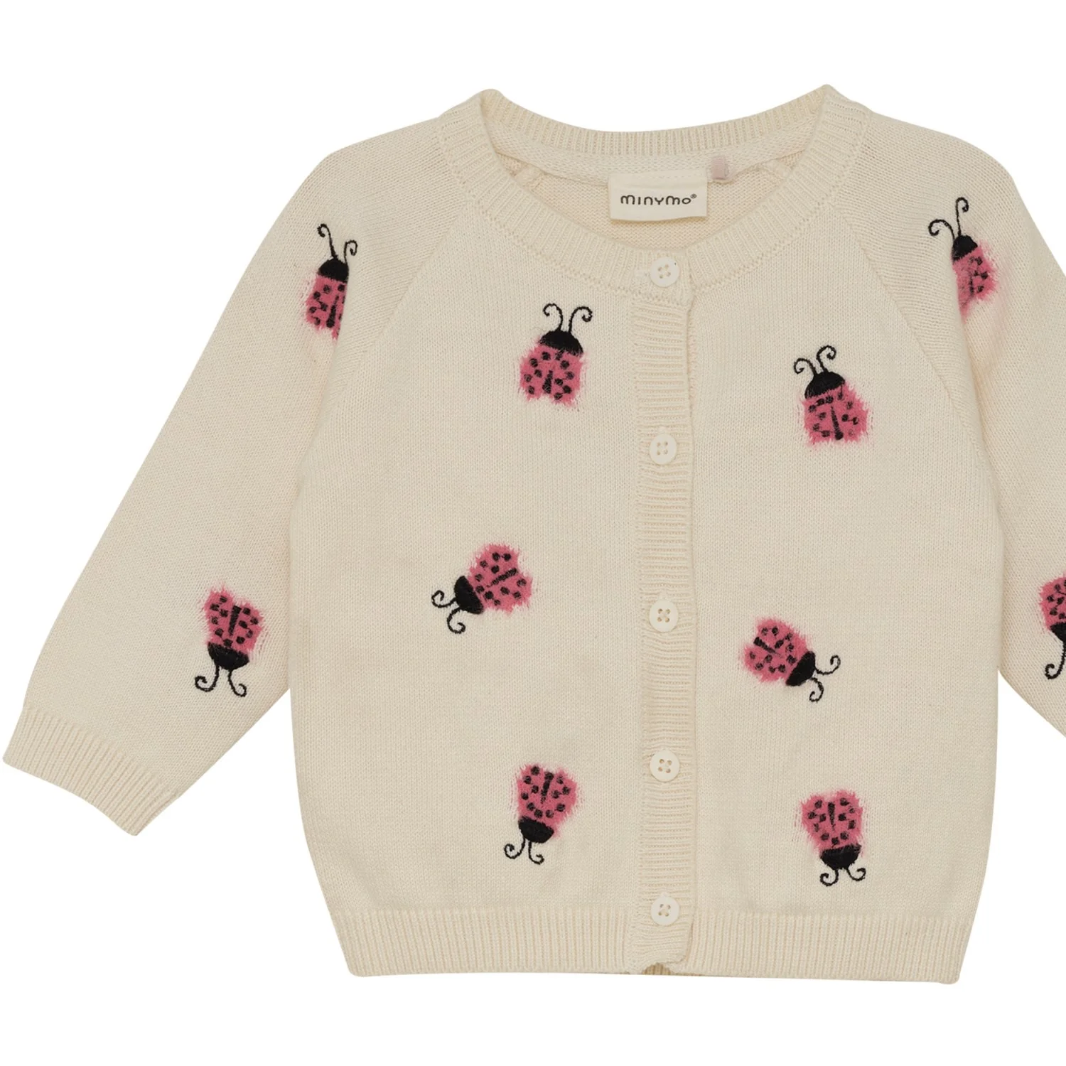 Minymo White Swan Cardigan Knit