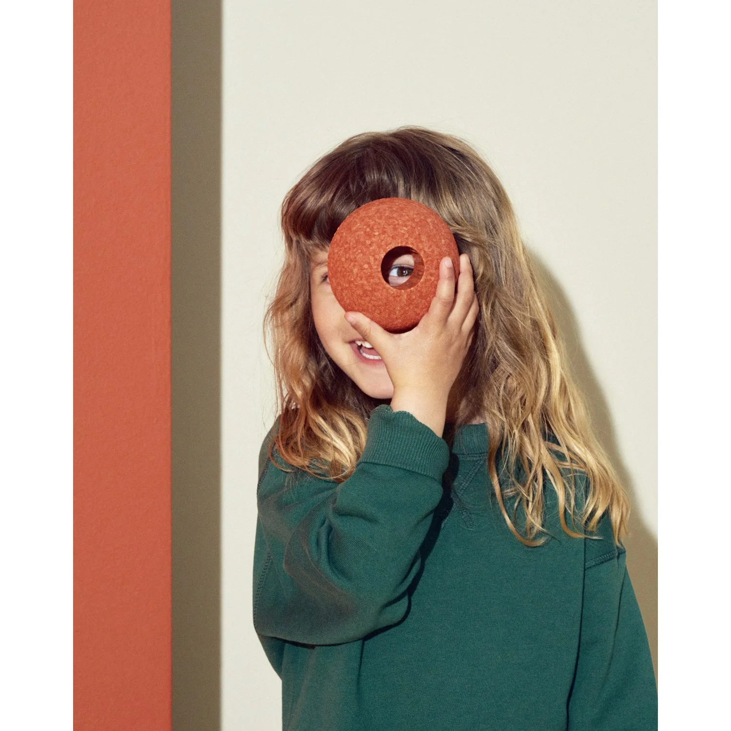 MODU Burnt Orange / Dusty Green 1 X Foam Ball - Image 3