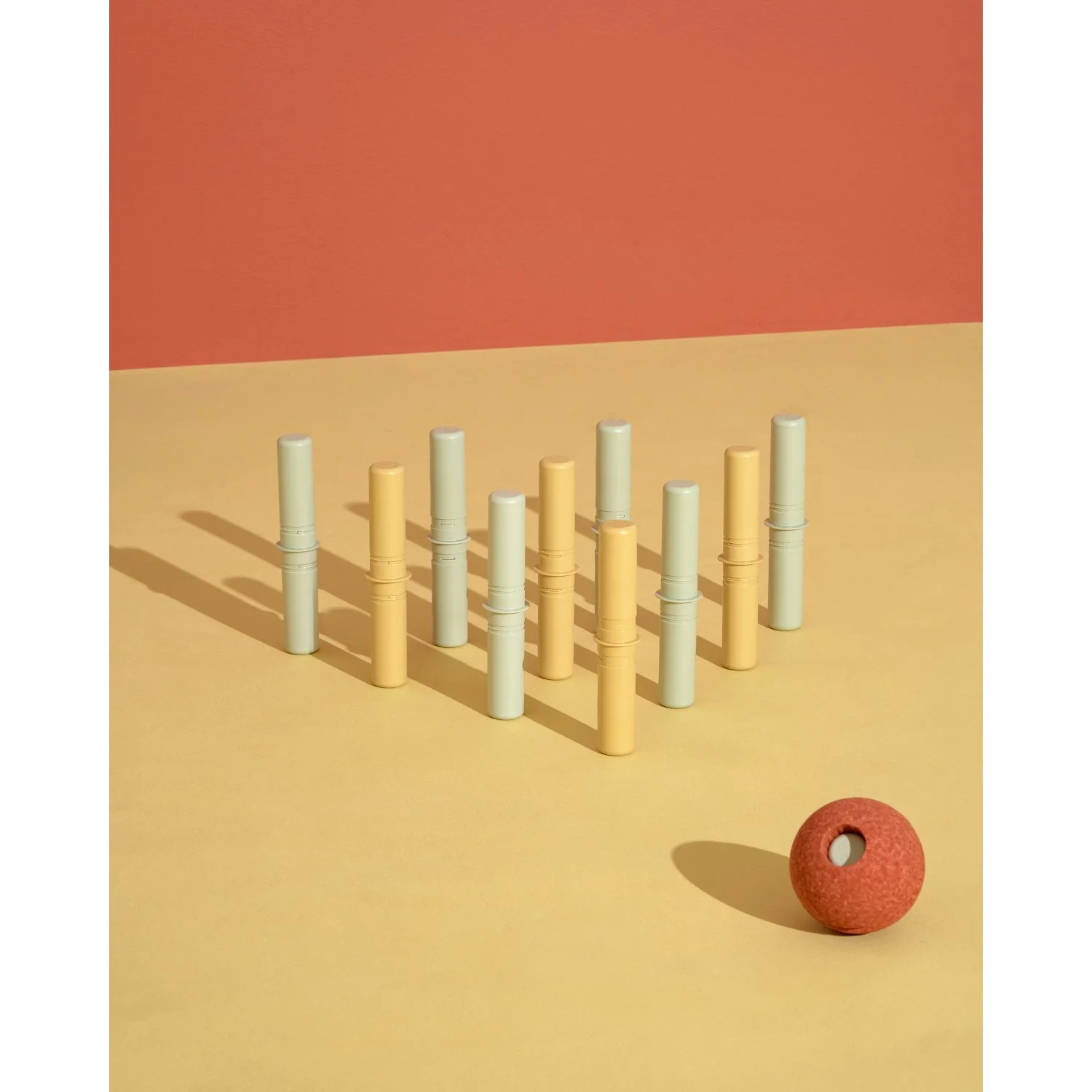 MODU Burnt Orange / Dusty Green 1 X Foam Ball - Image 5