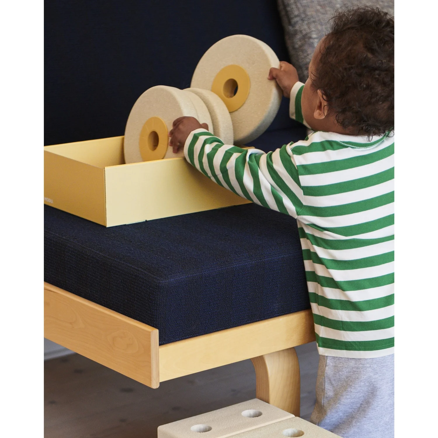 MODU Sand Grey / Honey Yellow 3-i-1 Baby Walker - Image 3