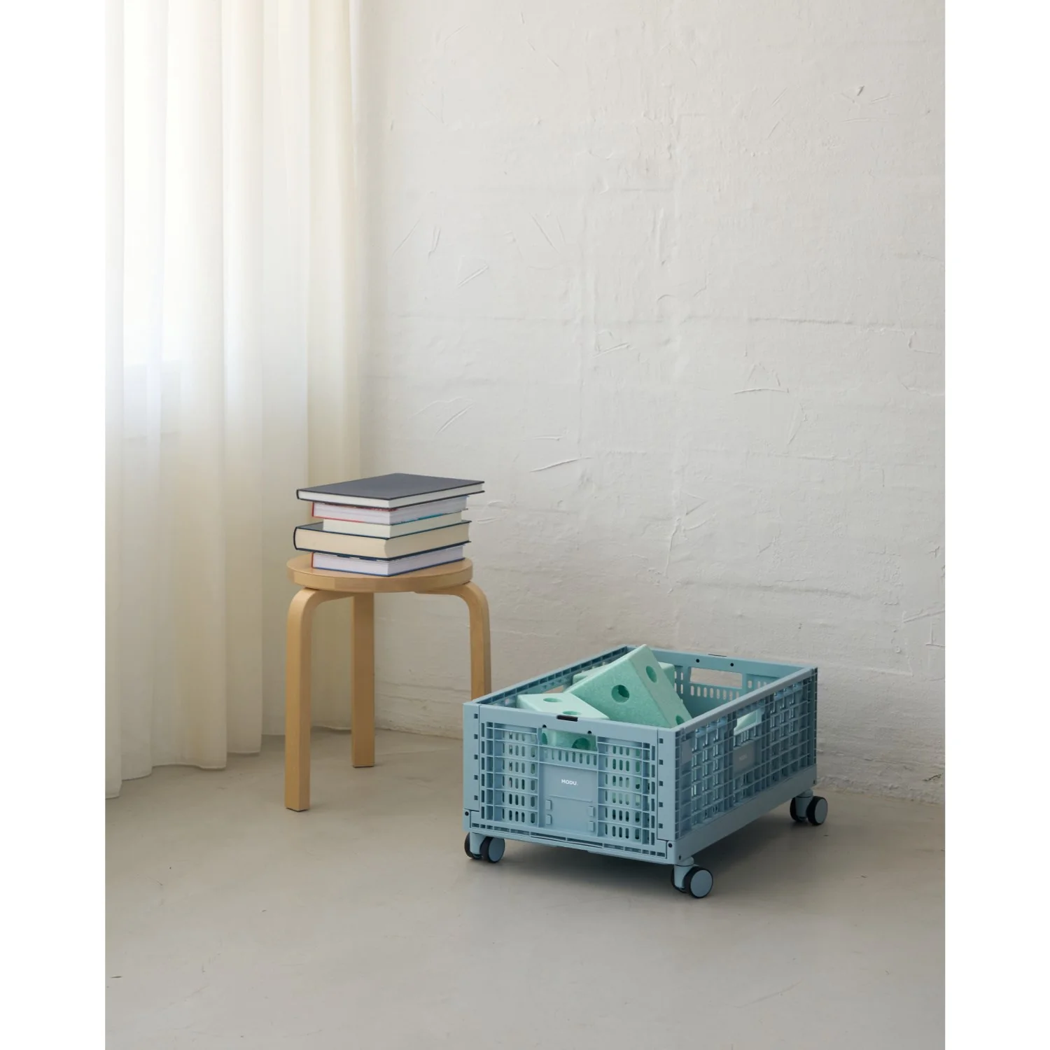 MODU Sky Blue 4 X Storage Crate Wheels - Image 2