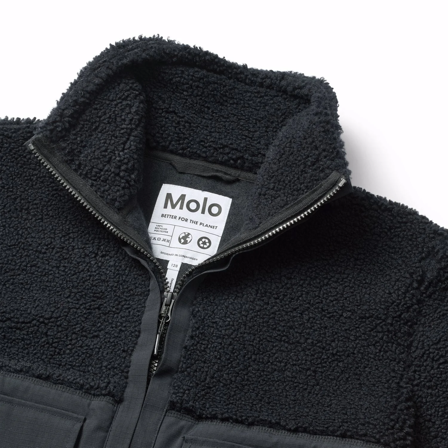 Molo Black Utha Fleece Jacket - Image 5