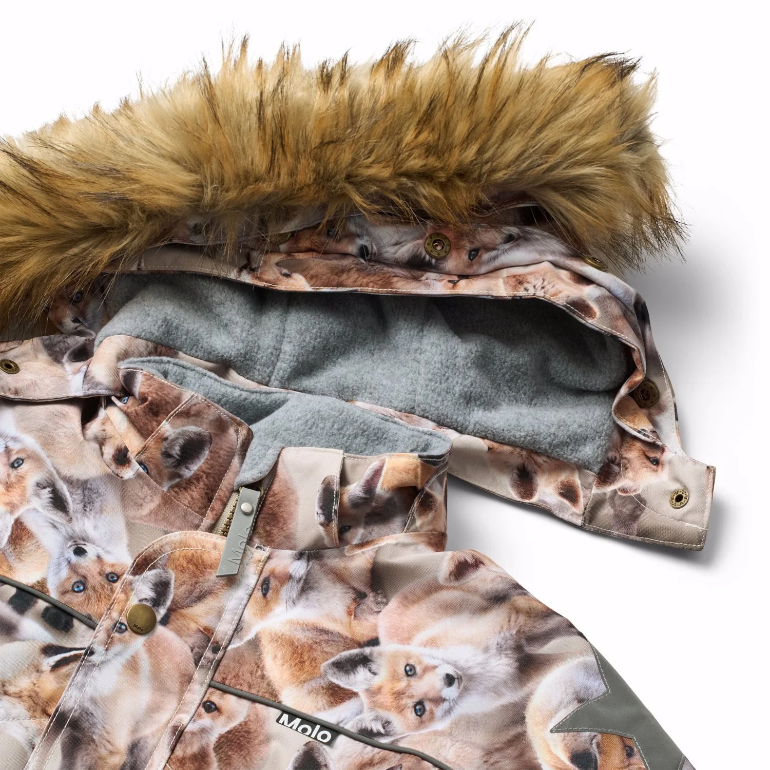 Molo Playing Foxes Polaris Fur Junior Snowsuit - Image 7