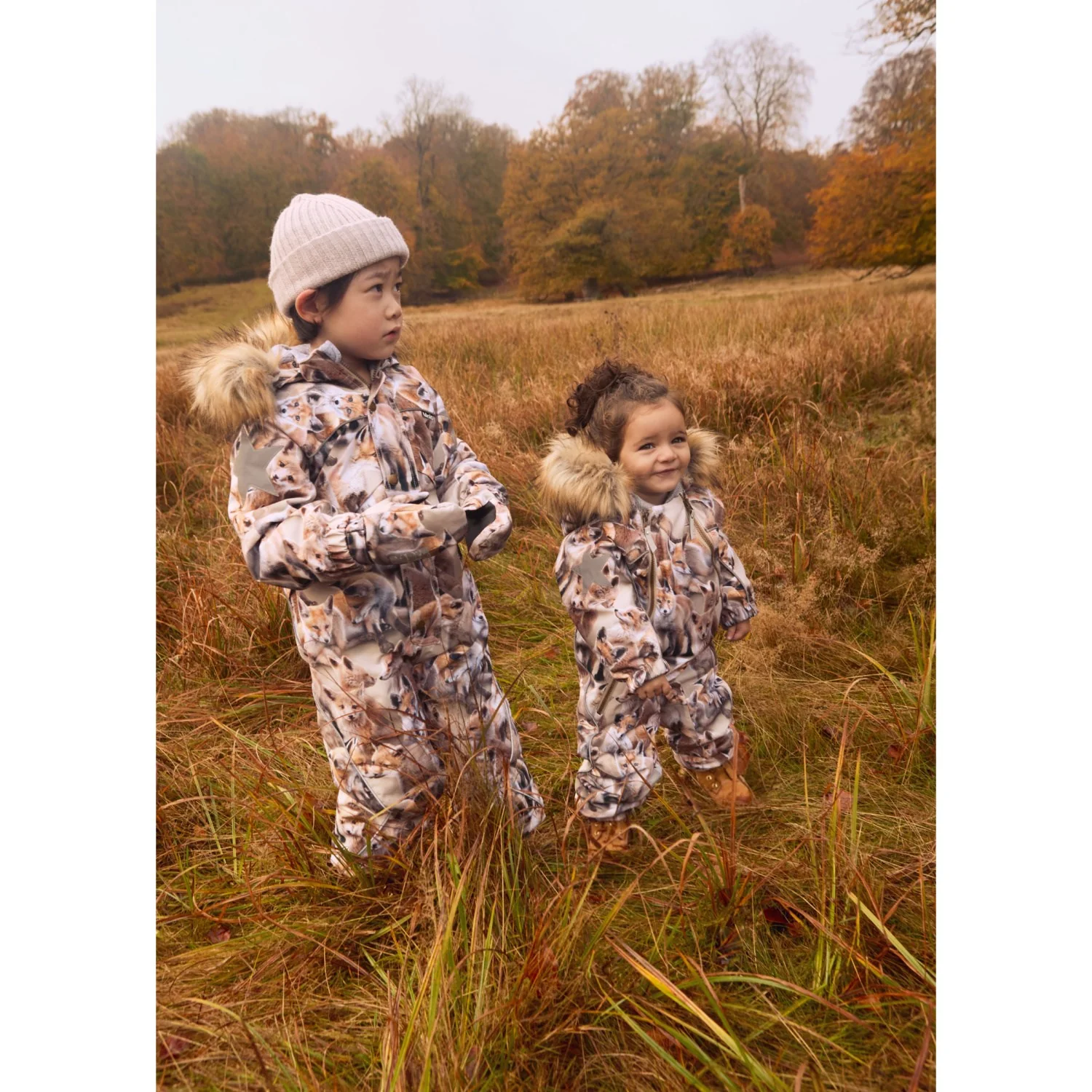 Molo Playing Foxes Pyxis Fur Baby Snowsuit - Image 2