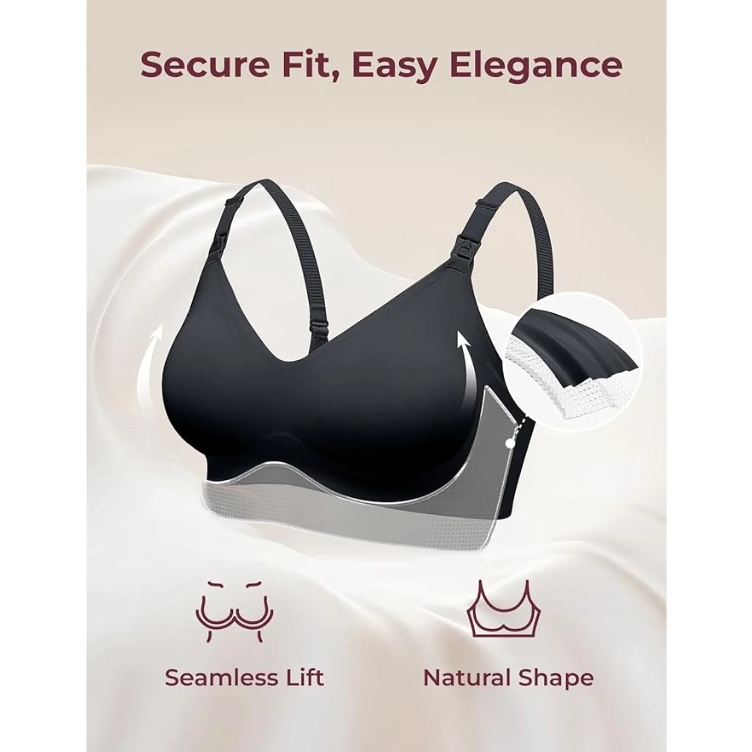 Momcozy Black YN21 Maternity Nursing Bra - Image 12