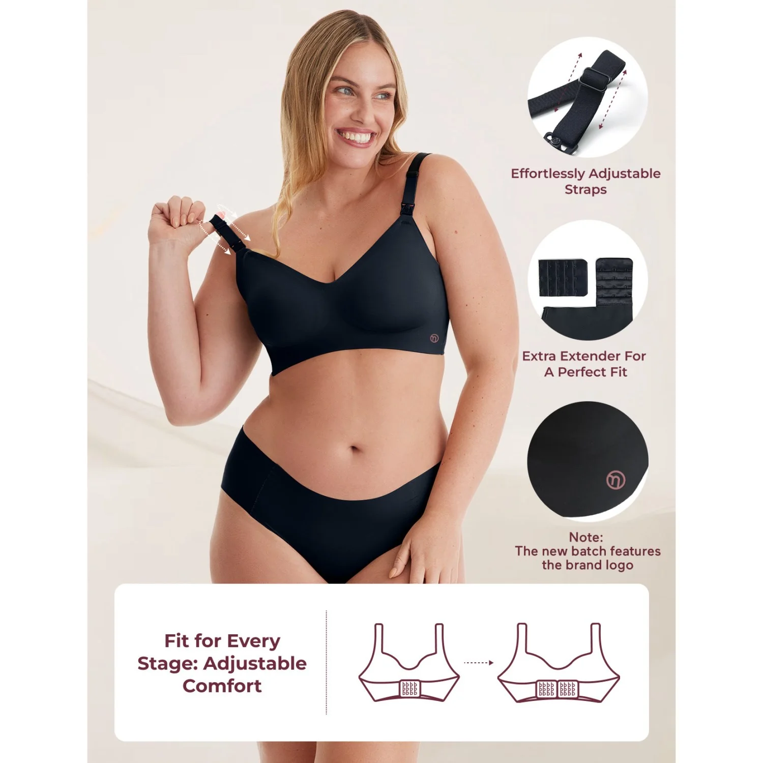 Momcozy Black YN21 Maternity Nursing Bra - Image 13