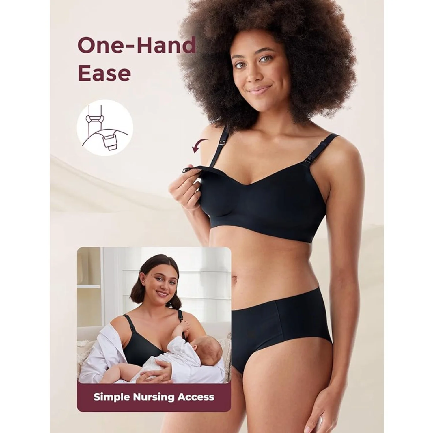 Momcozy Black YN21 Maternity Nursing Bra - Image 14