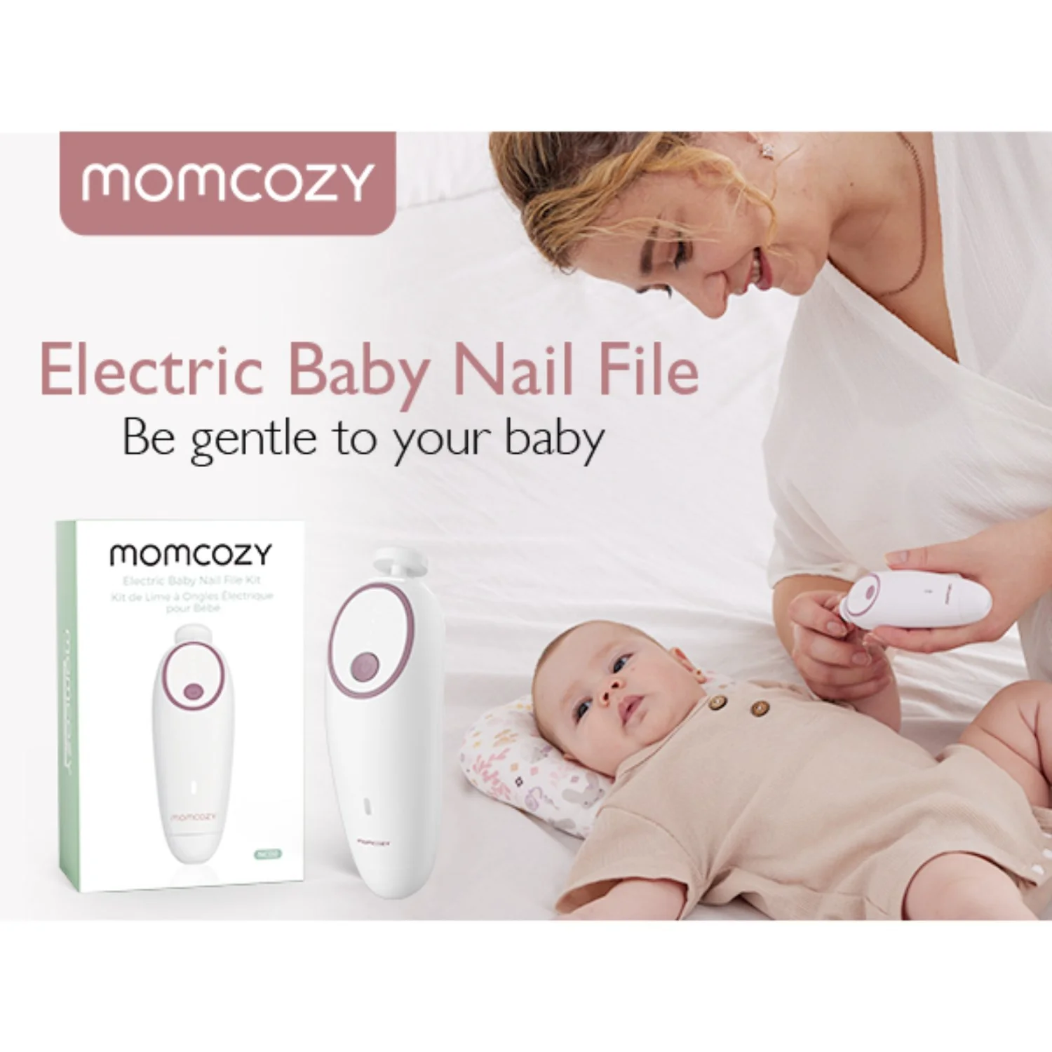 Momcozy Green Electric Baby Nail File - Low Noise - Image 12