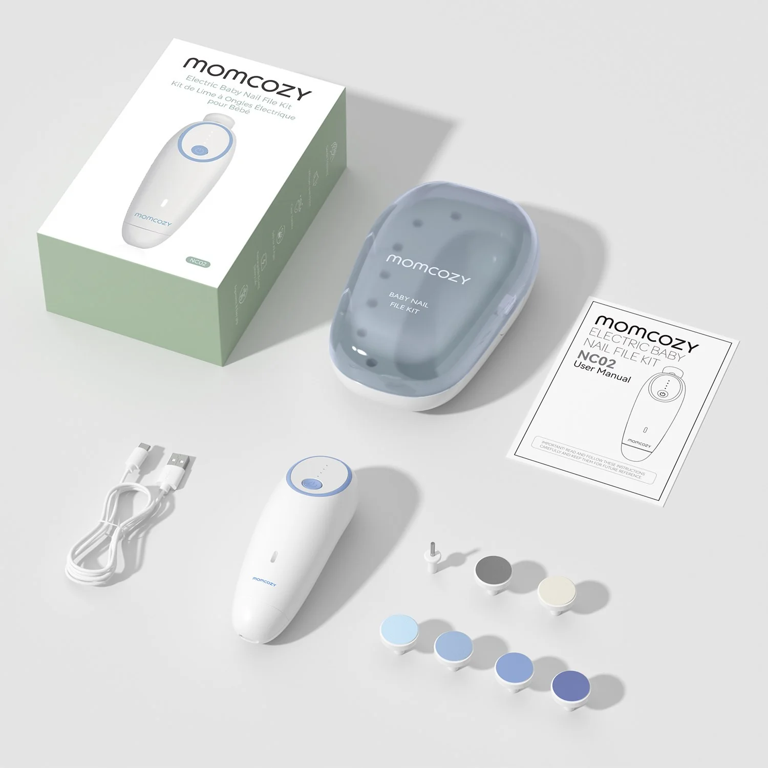 Momcozy Green Electric Baby Nail File - Low Noise - Image 13