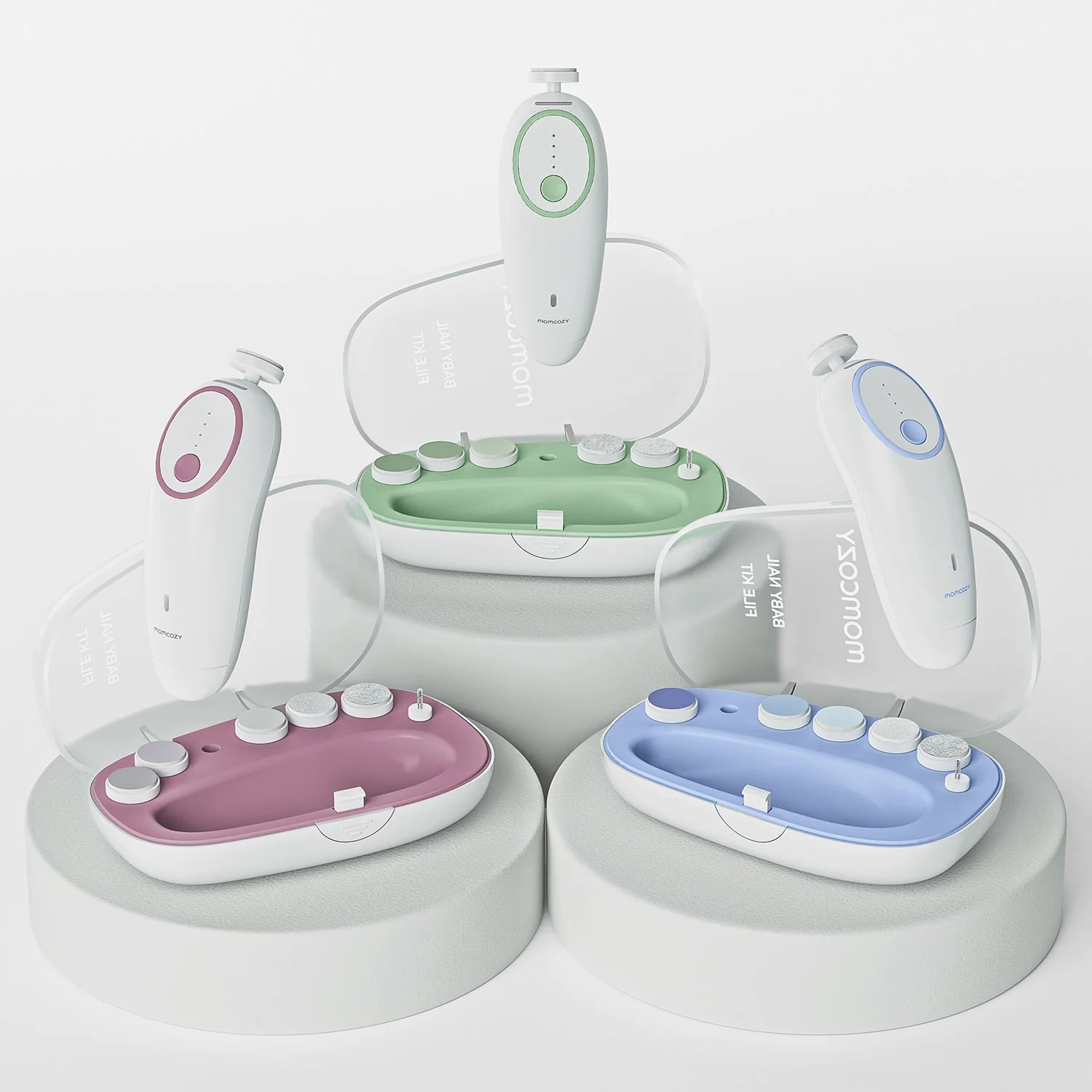 Momcozy Green Electric Baby Nail File - Low Noise - Image 2