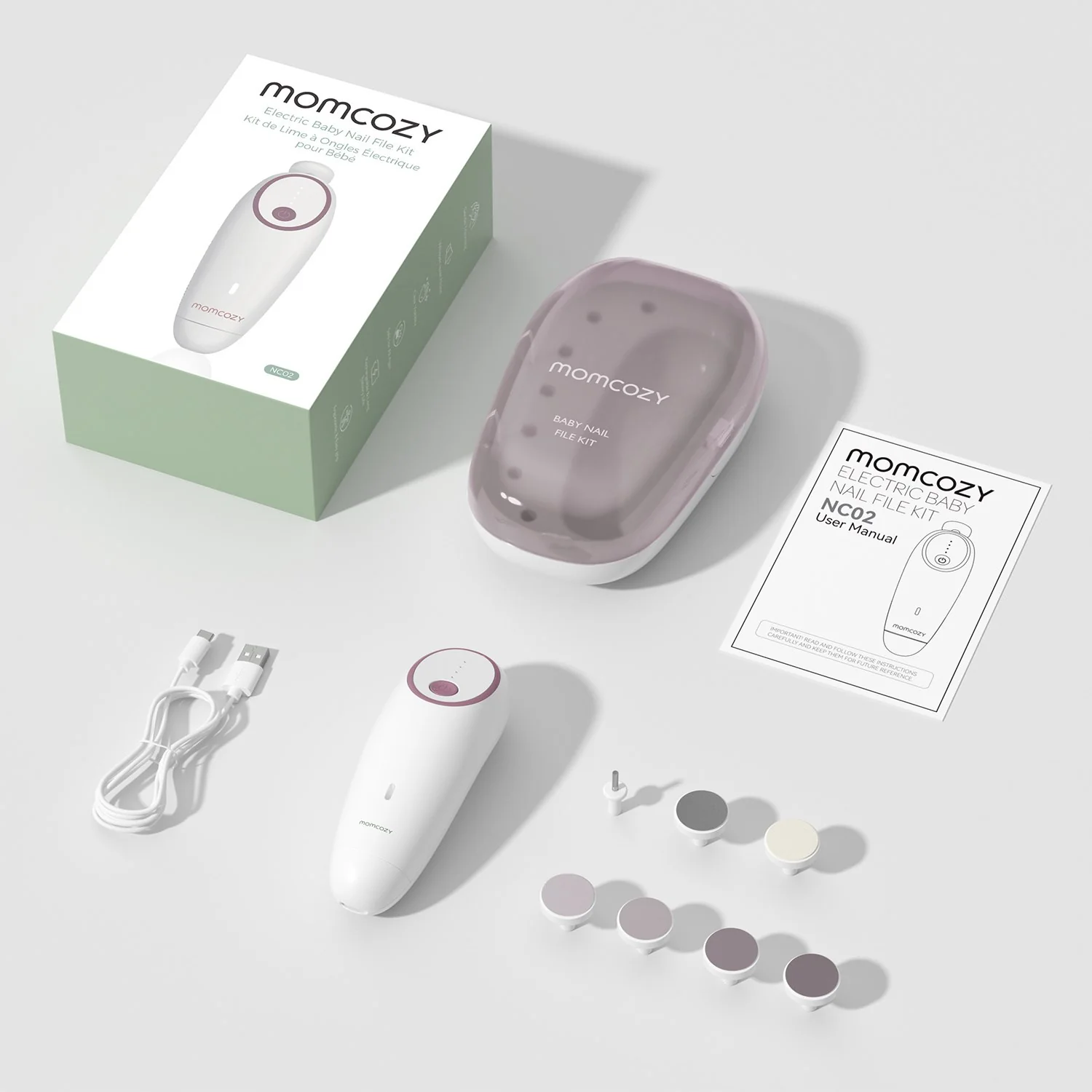 Momcozy Green Electric Baby Nail File - Low Noise - Image 21