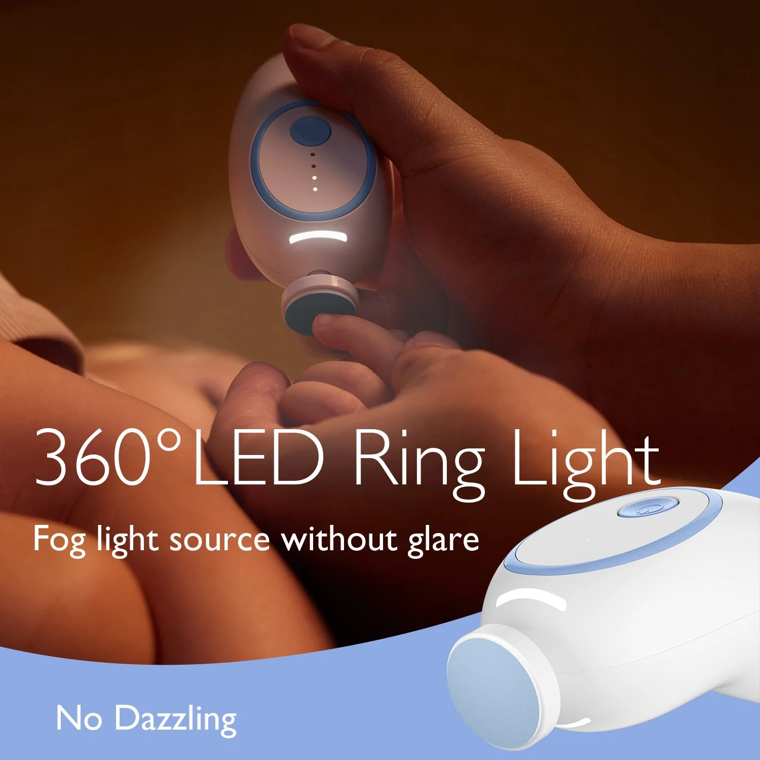 Momcozy Green Electric Baby Nail File - Low Noise - Image 5