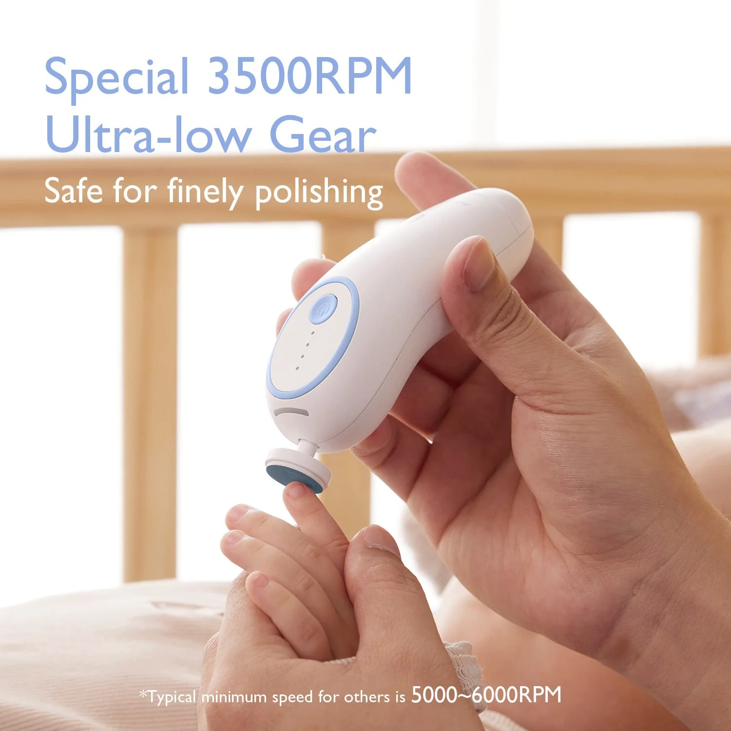 Momcozy Green Electric Baby Nail File - Low Noise - Image 6