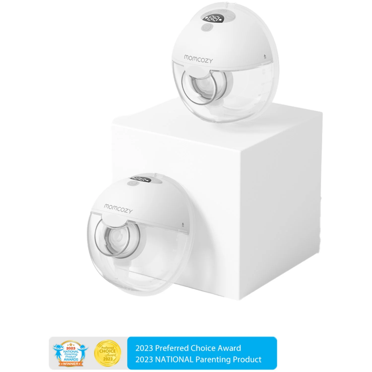 Momcozy Grey M5 Wearable Breast Pump Double Pack - Image 2