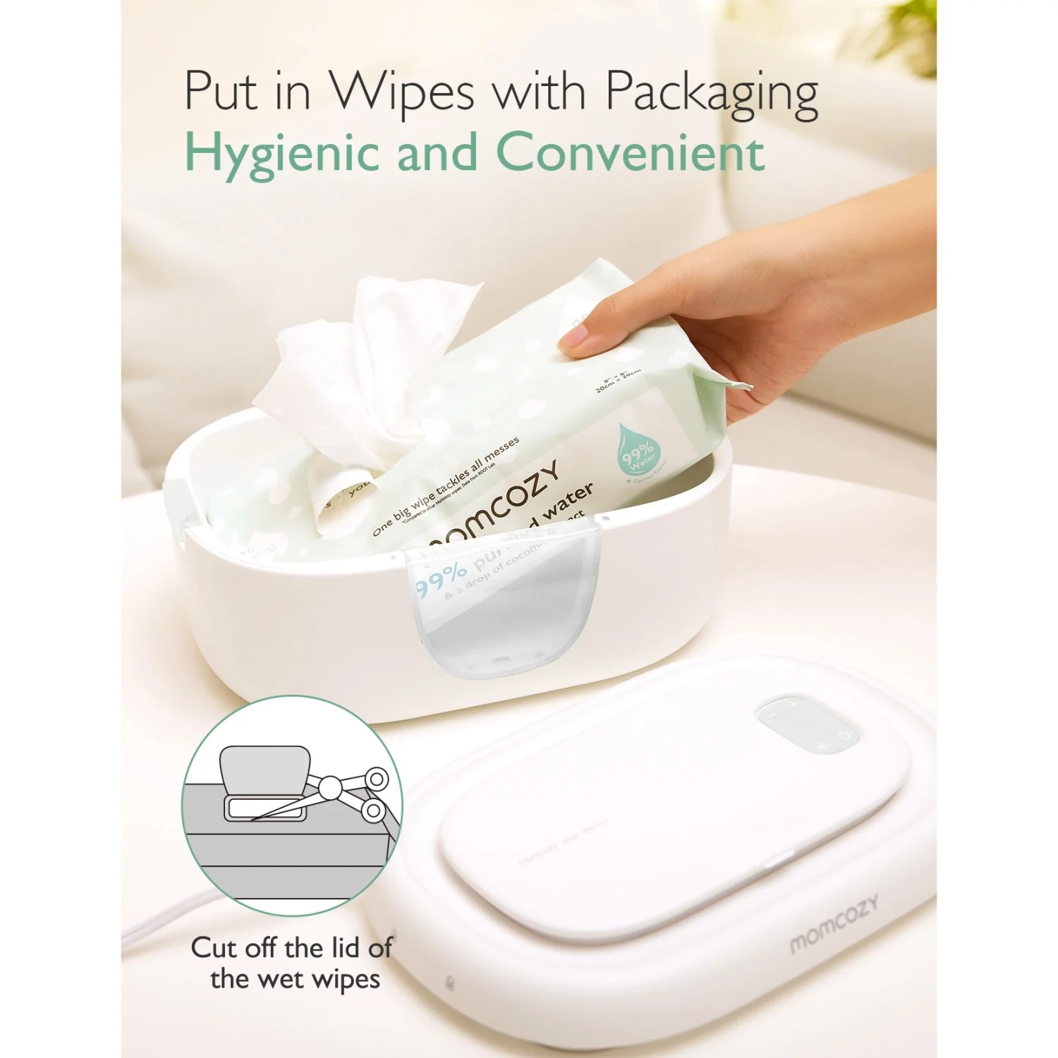 Momcozy Large Capacity Baby Wipe Warmer- EU Version - Image 6