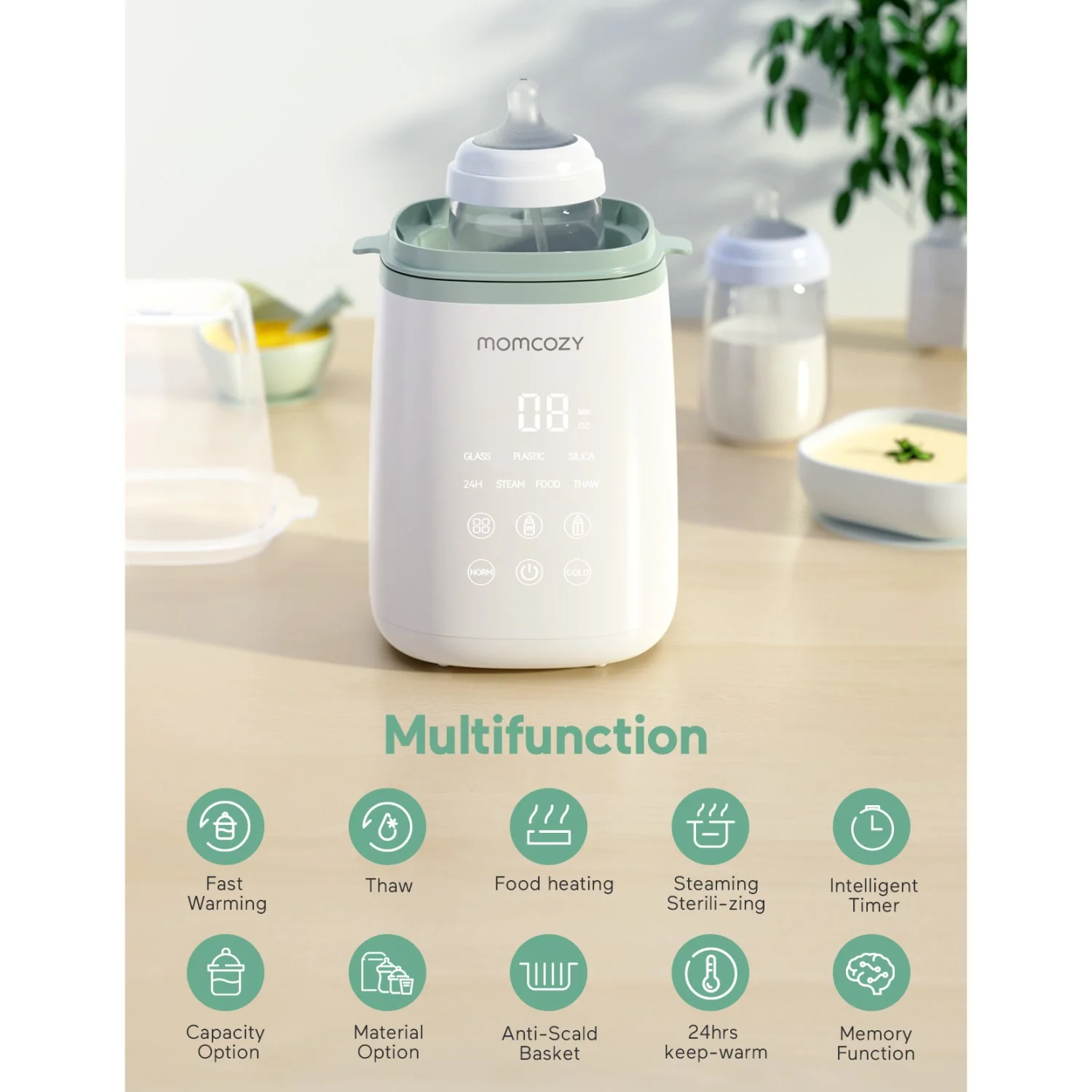 Momcozy MW01 6-in-1 Fast Baby Bottle Warmer - Image 4
