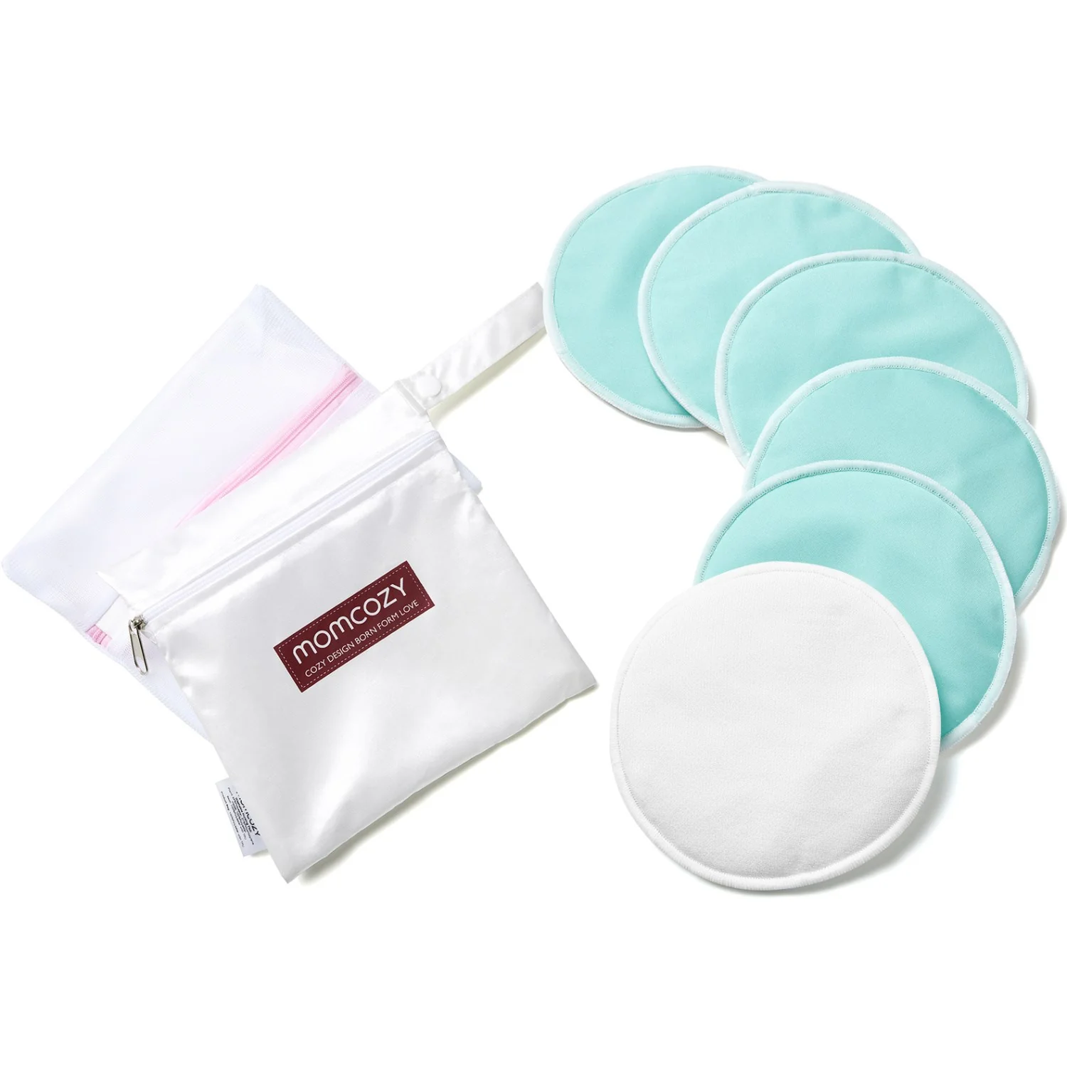 Momcozy Natural Reusable Nursing Pads 6-Pack Thick - Image 2