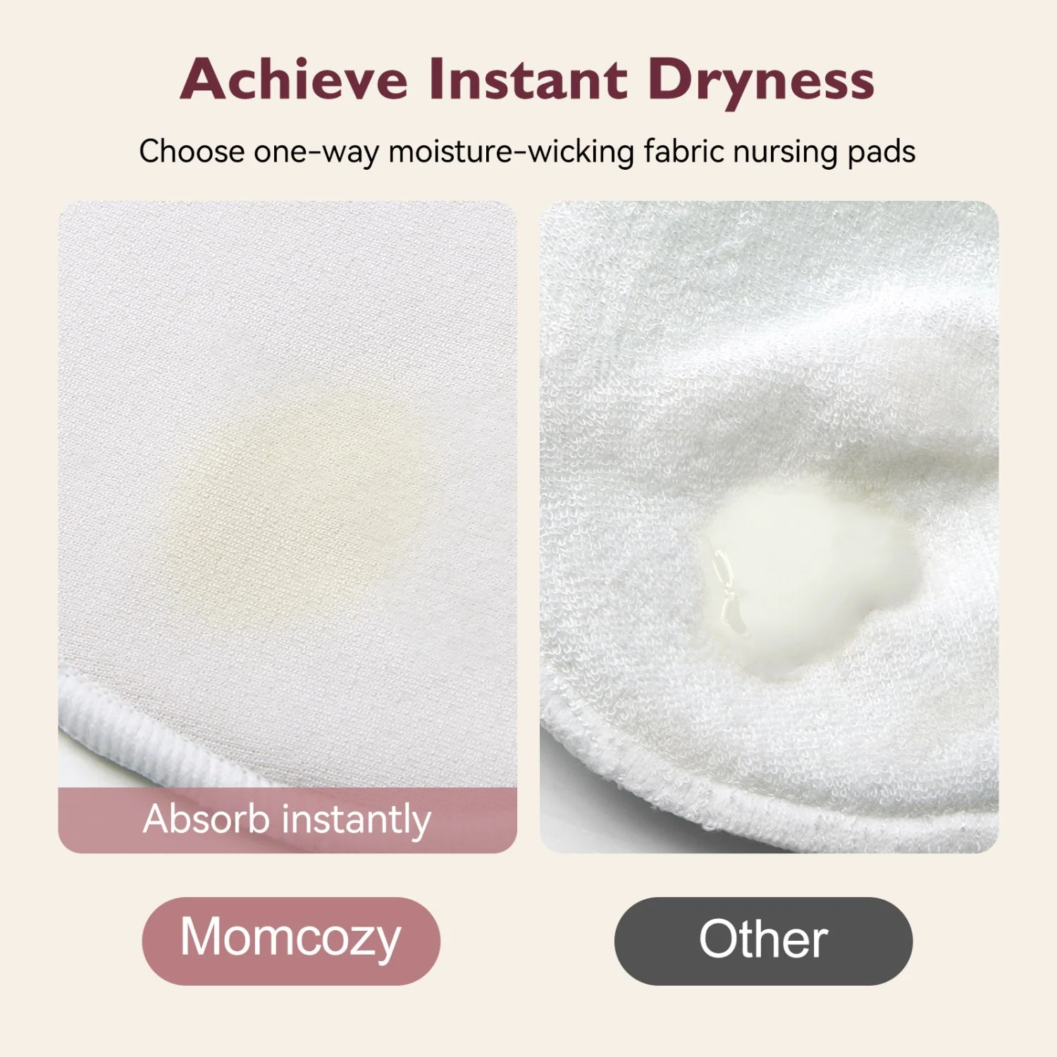 Momcozy Natural Reusable Nursing Pads 6-Pack Thick - Image 7