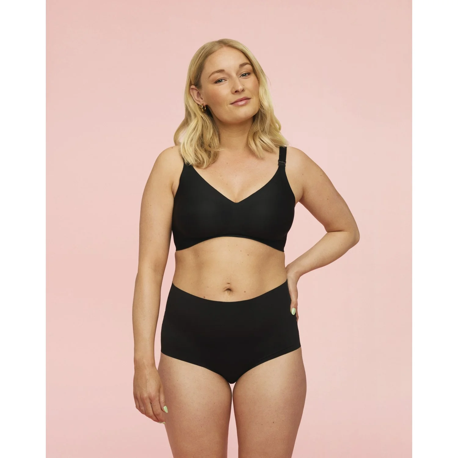 momkind Black Ultra Seamless High-Waist Briefs, 2-Pack